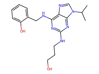 6-(2-Hydroxybenzylamino)-2-(3-hydroxypropylamino)-9-isopropylpurine structure
