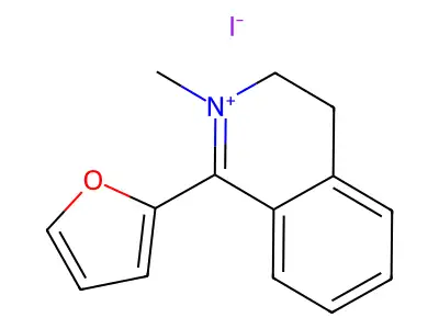 1-(2-Furyl)-2-methyl-3,4-dihydroisoquinolinium iodide structure