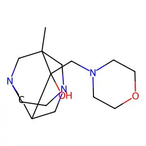 1-Methyl-9-morpholinomethyl-3,6-diazahomoadamantan-9-ol structure