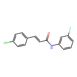 (E)-3-(4-chlorophenyl)-N-(3-fluorophenyl)prop-2-enamide structure