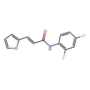 N-(2,4-difluorophenyl)-3-(2-furyl)prop-2-enamide structure