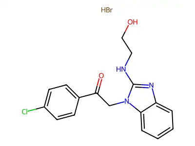 1-(4-Chloro-phenyl)-2-[2-(2-hydroxy-ethylamino)-benzoimidazol-1-yl]-ethanone structure