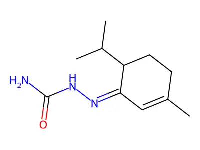 [(3-Methyl-6-propan-2-ylcyclohex-2-en-1-ylidene)amino]urea structure