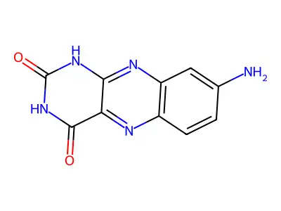 8-amino-2H,3H,4H,10H-benzo(g)pteridine-2,4-dione structure