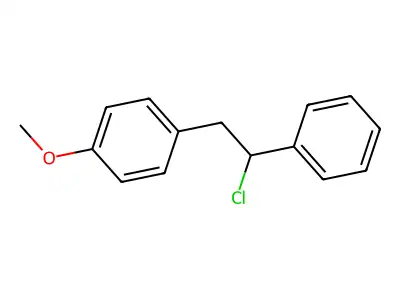Benzene, 1-(2-chloro-2-phenylethyl)-4-methoxy- structure