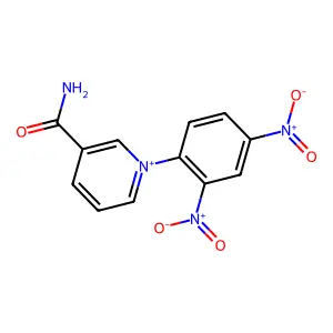 Pyridinium, 3-(aminocarbonyl)-1-(2,4-dinitrophenyl)- structure