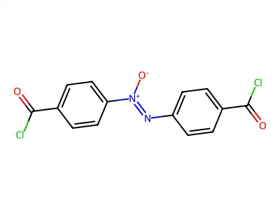 Benzoyl chloride, 4,4'-(1-oxido-1,2-diazenediyl)bis- structure