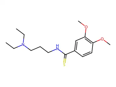 Benzamide, N-(3-diethylaminopropyl)-3,4-dimethoxythio- structure