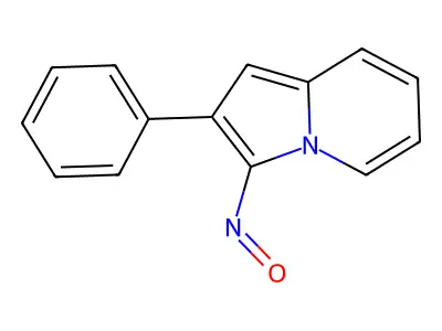 3-Nitroso-2-phenylindolizine structure