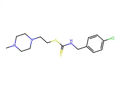 2-(4-methylpiperazin-1-yl)ethyl N-[(4-chlorophenyl)methyl]carbamodithioate structure