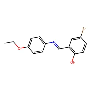 4-Bromo-2-{[(4-ethoxyphenyl)imino]methyl}phenol structure