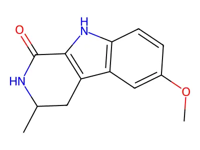 6-Methoxy-3-methyl-2,3,4,9-tetrahydropyrido[3,4-b]indol-1-one structure