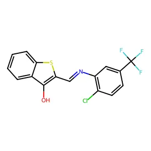 2-({[2-Chloro-5-(trifluoromethyl)phenyl]amino}methylene)benzo[b]thiophen-3-one structure