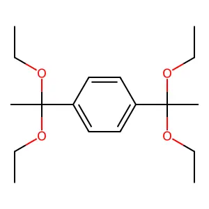 p-Diacetylbenzene diethyl ketal structure