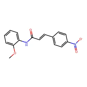 N-(2-methoxyphenyl)-3-(4-nitrophenyl)prop-2-enamide structure