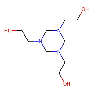 Hexahydro-1,3,5-tris(2-hydroxyethyl)-s-triazine structure
