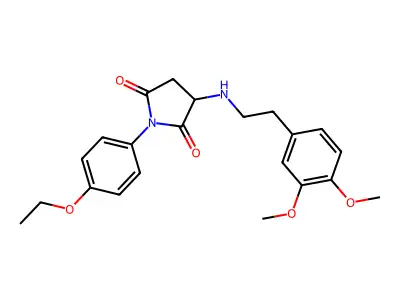 3-[2-(3,4-Dimethoxyphenyl)ethylamino]-1-(4-ethoxyphenyl)pyrrolidine-2,5-dione structure