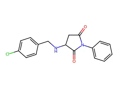 3-[(4-Chlorobenzyl)amino]-1-phenylpyrrolidine-2,5-dione structure