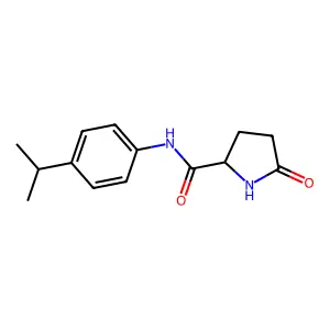 (2S)-5-oxo-N-(4-propan-2-ylphenyl)pyrrolidine-2-carboxamide structure