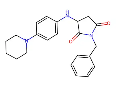 1-Benzyl-3-((4-(piperidin-1-yl)phenyl)amino)pyrrolidine-2,5-dione structure