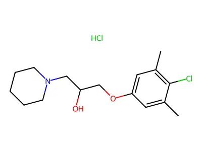 1-(4-Chloro-3,5-dimethylphenoxy)-3-(piperidin-1-yl)propan-2-ol hydrochloride structure