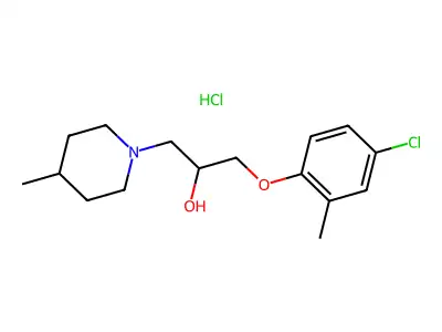 1-(4-Chloro-2-methylphenoxy)-3-(4-methylpiperidin-1-yl)propan-2-ol hydrochloride structure