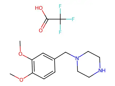 1-(3,4-Dimethoxy-benzyl)-piperazine trifluoroacetate structure