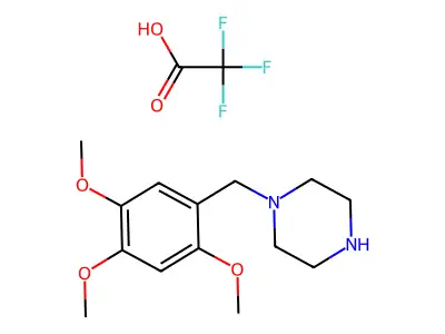 1-(2,4,5-Trimethoxybenzyl)piperazine trifluoroacetate structure
