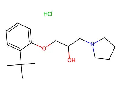 1-(2-Tert-butylphenoxy)-3-(1-pyrrolidinyl)-2-propanol hydrochloride structure