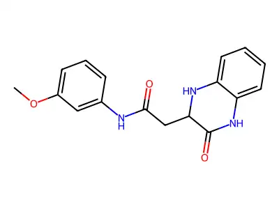 N-(3-methoxyphenyl)-2-(3-oxo-1,2,3,4-tetrahydroquinoxalin-2-yl)acetamide structure