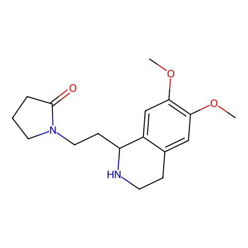 2-Pyrrolidinone, 1-[2-(1,2,3,4-tetrahydro-6,7-dimethoxy-1-isoquinolinyl)ethyl]- structure