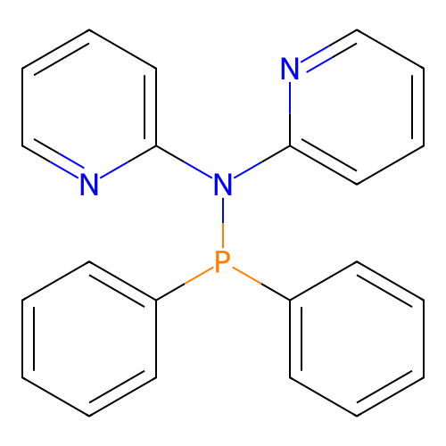 1,1-diphenyl-N,N-bis(pyridin-2-yl)phosphanamine structure