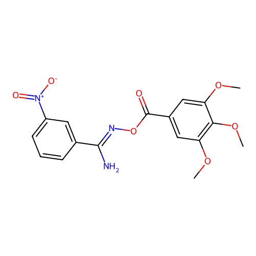 3-nitro-N'-{[(3,4,5-trimethoxyphenyl)carbonyl]oxy}benzenecarboximidamide structure