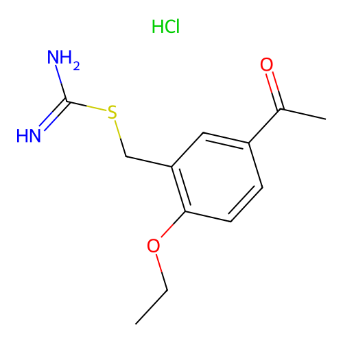 5-Acetyl-2-ethoxybenzyl carbamimidothioate hydrochloride structure