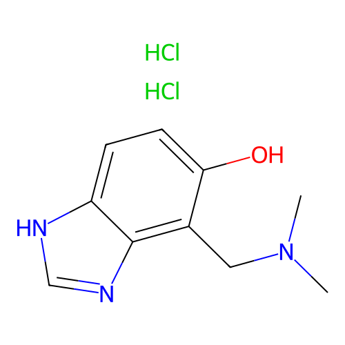 4-((dimethylamino)methyl)-1H-benzo[d]imidazol-5-ol dihydrochloride structure