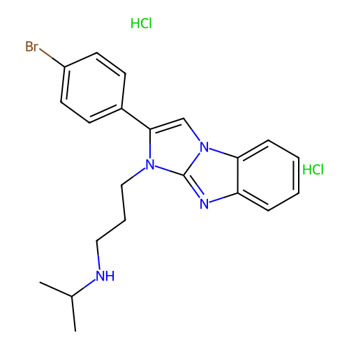 C21H25BrCl2N4 structure