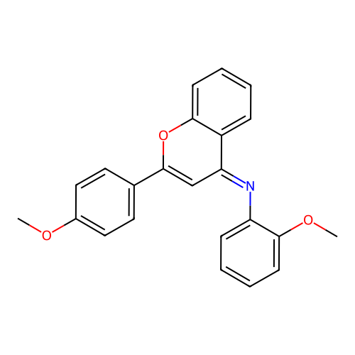 2-methoxy-N-[(4E)-2-(4-methoxyphenyl)-4H-chromen-4-ylidene]aniline structure