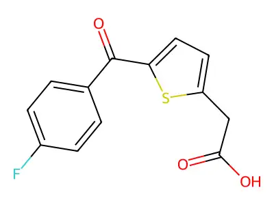 2-[5-(4-Fluorobenzoyl)-2-thienyl]acetic acid structure