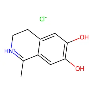 1-Methyl-3,4-dihydroisoquinoline-6,7-diol--hydrogen chloride (1/1) structure