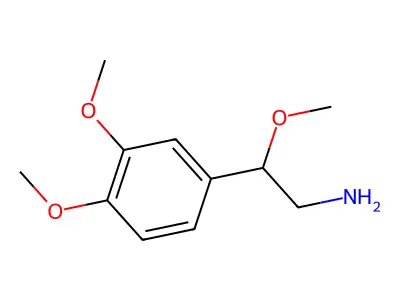 Phenethylamine, beta,3,4-trimethoxy- structure