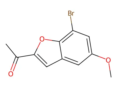 1-(7-Bromo-5-Methoxy-1-Benzofuran-2-Yl)-1-Ethanone structure