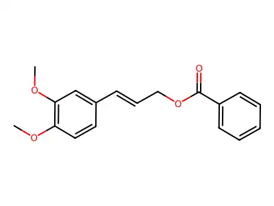 3-(3,4-Dimethoxyphenyl)prop-2-enyl benzoate structure