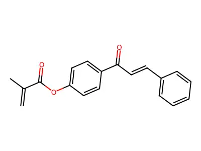2-Propenoic acid, 2-methyl-, 4-(1-oxo-3-phenyl-2-propenyl)phenyl ester structure