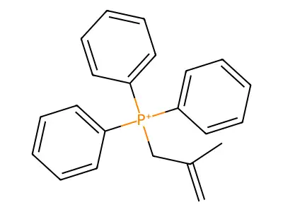 (2-Methyl-2-propen-1-yl)triphenylphosphonium structure