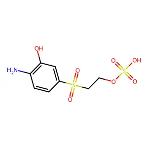 Phenol, 2-amino-5-[[2-(sulfooxy)ethyl]sulfonyl]- structure