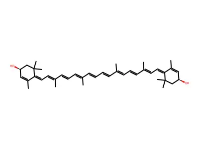 (3S,3'S)-4',5'-Didehydro-4,5'-retro-beta,beta-carotene-3,3'-diol structure