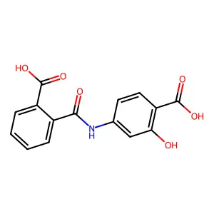4-[(2-Carboxybenzoyl)amino]-2-hydroxybenzoic acid structure