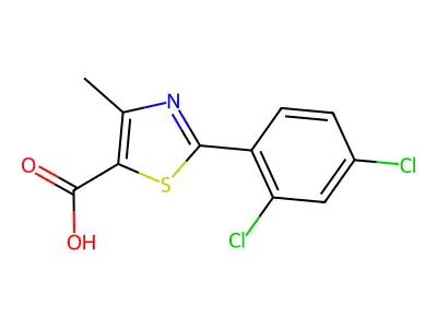 2-(2,4-Dichlorophenyl)-4-methylthiazole-5-carboxylic acid structure