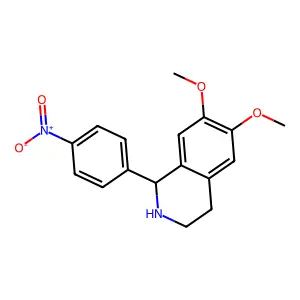 6,7-Dimethoxy-1-(4-nitro-phenyl)-1,2,3,4-tetrahydro-isoquinoline structure