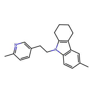 6-Methyl-9-(2-(2-methyl-5-pyridyl)ethyl)-1,2,3,4-tetrahydrocarbazole structure